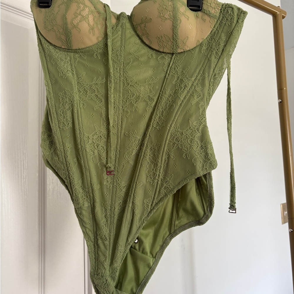 Green Lace Bodysuit